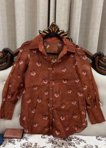 Fox Print Blouse