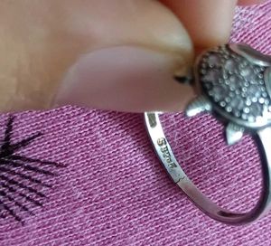 Real S925 Silver Turtle Ring