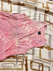 Pink Floral Sleeveless Top