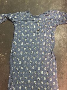 Blue Printed Kurta