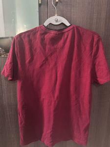 Maroon Textured T-Shirt