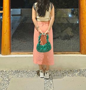 Peach Tweed Skirt
