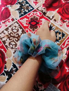 Floral Print Scrunchie