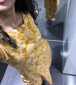 W Kurta Set In Mustard Colour