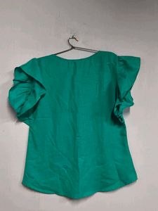 Cyan Casual Top