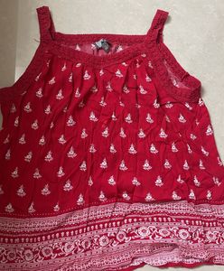 Red Floral Tank Top