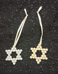 Beaded Star Ornaments - Set of 8