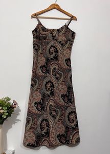 Paisley Print Slip Dress