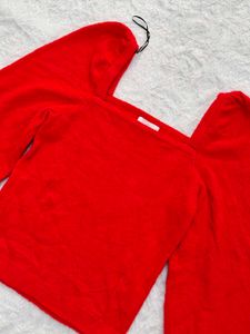Red H&amp;M Long Sleeve Top
