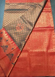 Beautiful Kerala Silk Saree With Blouse Piece