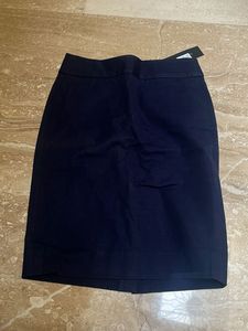 Navy Blue Straight Skirt