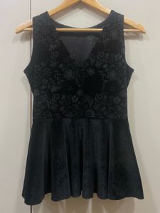 Women’s AND Black Peplum Top