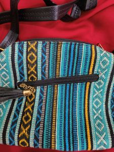 Striped handcrafted Crossbody Bag