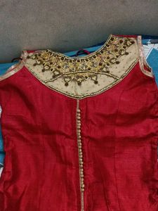 Maroon Colour Top With Lace Work