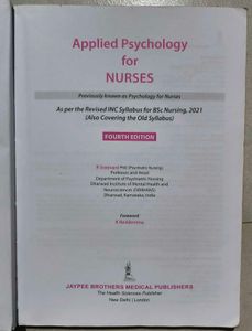 Applied Psychology for Nurses textbook.