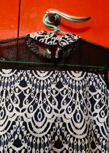 Blue Black Beautiful Net Top