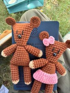 2 Crochet Mr Bean Teddys 💗