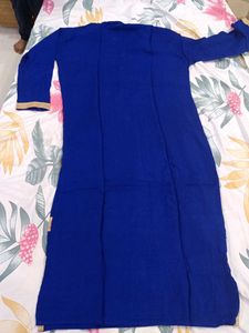 Elegant Blue &amp; Gold Kurta