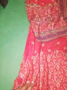 Red Printed Kurta