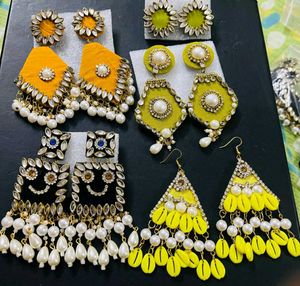 Hand Made 5 pair Combo Earrings