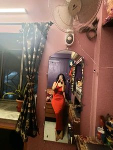 Red Maxi Cocktail Dress.
