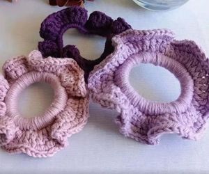 Green Crochet Scrunchie