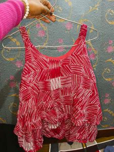 Pink Tiered Cami Flowy Top