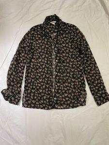 Floral Sheer Button Up