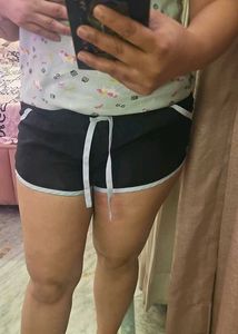 Black & White Trim gym Shorts