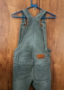 Grey Wash Denim Overalls