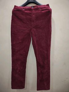 GAP UK Corduroy Burgendy Colour Trouser.