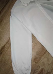 Vintage White Shirt With French Bishop Sleeves.