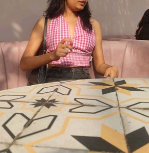 Pink Halter Neck Top
