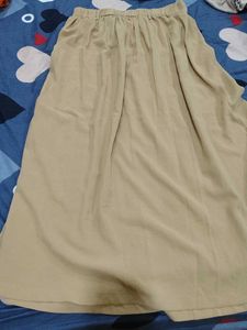 Button Front Midi Skirt