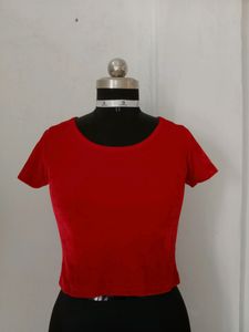 Red Velvet Crop Top
