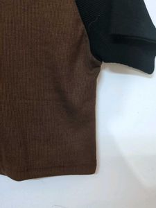 Brown &amp; Black Crop Top