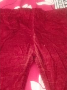 Velvet Pant Maroon Color