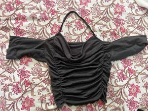 Imported Y2k Korean Grey Top