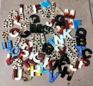 Resin Letter Charms