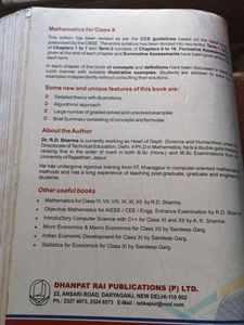 R.D. Sharma Mathematics - Class X