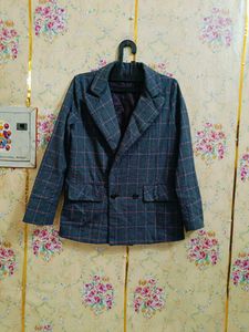 Checkered Blazer - Stylish &amp; Professional