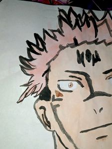 Ryomen Sukuna Art With Water Colour