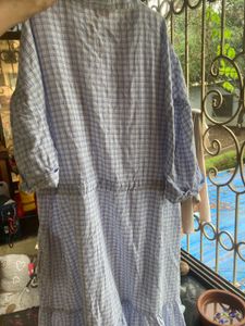 Checkered Midi Dress Large