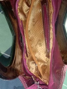 Maroon Floral Handbag
