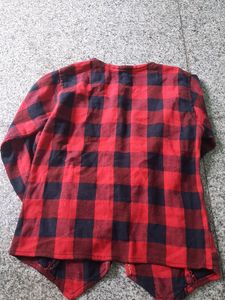Black &amp; Red Checks Trendy Shirt For Women