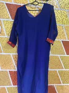 Elegant Blue Embroidered Kurta