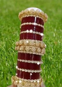 Bridal Maroon Chura Set