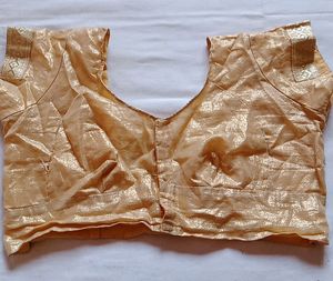 Golden Xxl Blouse Beautiful Sequence Structure Astar Katori Blouse