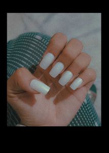 White Acrylic Press-On Nails