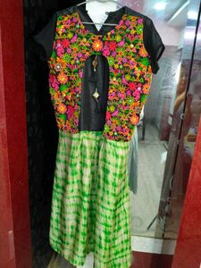 Embroidered Mirrorwork Fulkari Work Kurti